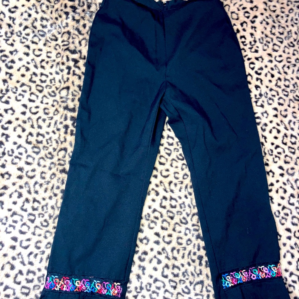cute colorful accented capris